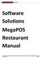 MEGAPOS Software Solutions MegaPOS Restaurant Manual