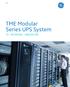 TME Modular Series UPS System kva/kw - 208/220 VAC