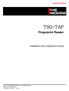 TSG-TAP. Fingerprint Reader. Installation and Configuration Guide. TrustOne Global