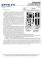 BRAINS CLASSIC/MISTIC 16-CHANNEL ANALOG. DATA SHEET page 1/10. Description