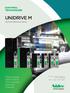UNIDRIVE M. Class leading performance with onboard real-time Ethernet HIGH PERFORMANCE DRIVES