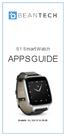 S1 Smart Watch APPS GUIDE. Models: S1, S1C & S1 PLUS