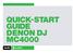 QUICK-START GUIDE DENON DJ MC4000