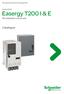 MV electrical network management. Easergy Range. Easergy T200 I & E. MV substation control unit. Catalogue