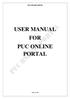 USER MANUAL FOR PUC ONLINE PORTAL