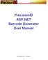 PrecisionID ASP.NET Barcode Generator User Manual