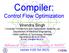 Compiler: Control Flow Optimization
