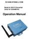 EX-9486-W/9486-L-COM. Serial to WI-FI Converter (only for EX9486-W) Operation Manual