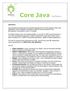 Core Java Syllabus. Overview
