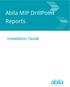 Abila MIP DrillPoint Reports. Installation Guide