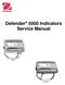 Defender 5000 Indicators Service Manual
