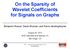 On the Sparsity of Wavelet Coefficients for Signals on Graphs