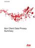 Aon Service Corporation Law Global Privacy Office. Aon Client Data Privacy Summary