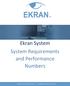 Ekran System System Requirements and Performance Numbers