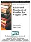 Ethics and Standards of Conduct for Virginia CPAs. Course #4225J Exam Packet