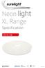 Neon light XL Range. Specification NE-XL-HB. Rev