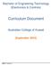Bachelor of Engineering Technology (Electronics & Controls) Curriculum Document. Australian College of Kuwait. (September 2015) BEEF15 - Version 5.