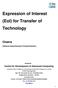 Expression of Interest (EoI) for Transfer of Technology