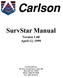 SurvStar Manual. Version 1.60 April 12, 1999