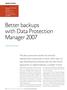 Better backups with Data Protection Manager 2007