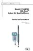 Model 8760/8762 IAQ-CALC TM Indoor Air Quality Meters