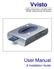 Vvisto. User Manual. & Installation Guide. USB 2.0 Hard Drive with Multi Card Reader, featuring easy file backup!