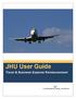 JHU User Guide. Travel & Business Expense Reimbursement