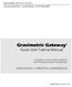 Gravimetric Gateway Quick Start Tutorial Manual