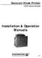 Swecoin Kiosk Printer 5000 Series Models. Installation & Operation Manuals