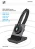 SDW 5000 Series SDW 10 HS SDW 30 HS SDW 60 HS SDW 3 BS SDW 5 BS BTD 800 USB. User Guide. DECT Wireless Headset System
