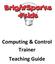 Computing & Control Trainer Teaching Guide