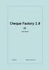 Cheque Factory 2.8. User Manual