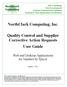NorthClark Computing, Inc. Quality Control and Supplier Corrective Action Requests User Guide
