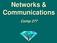 Networks & Communications. Comp 277