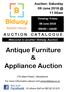 Antique Furniture & Appliance Auction