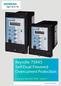 Reyrolle 7SR45 Self/Dual Powered Overcurrent Protection. Catalogue Reyrolle 7SR45 Edition 1. siemens.com/reyrolle