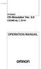 Cat. No. W366-E1-15. SYSMAC CX-Simulator Ver. 2.0 OPERATION MANUAL