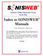 Index to SONISWEB Manuals