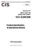 VCC-G20E20B. Product Specification & Operational Manual. Analog I/F. CIS Corporation. 29mm Cubic EIA Analog B/W Camera. English
