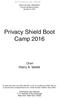 Privacy Shield Boot Camp 2016