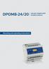 DPOM8-24/20 DIN RAIL POWER OVER MODBUS MODULE. Mounting and operating instructions