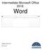 Intermediate Microsoft Office 2016: Word
