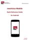 newvoice Mobile Quick Reference Guide for Android