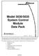 Model 5030/5035 System Control Module Data Pack