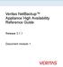Veritas NetBackup Appliance High Availability Reference Guide