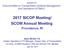2017 SICOP Meeting/ SCOM Annual Meeting