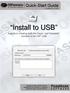 Install to USB. A guide to creating both the basic and bootable versions of an OSF USB