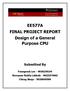 EE577A FINAL PROJECT REPORT Design of a General Purpose CPU