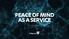 STRATEGY PEACE OF MIND AS A SERVICE Samu Konttinen, CEO