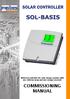 Page 1. Universal controller for solar energy systems with one collector array and one storage reservoir COMMISSIONING MANUAL